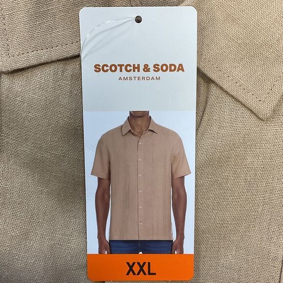 Scotch & Soda Men's Beige Button Down Shirt - Picture 1 of 1